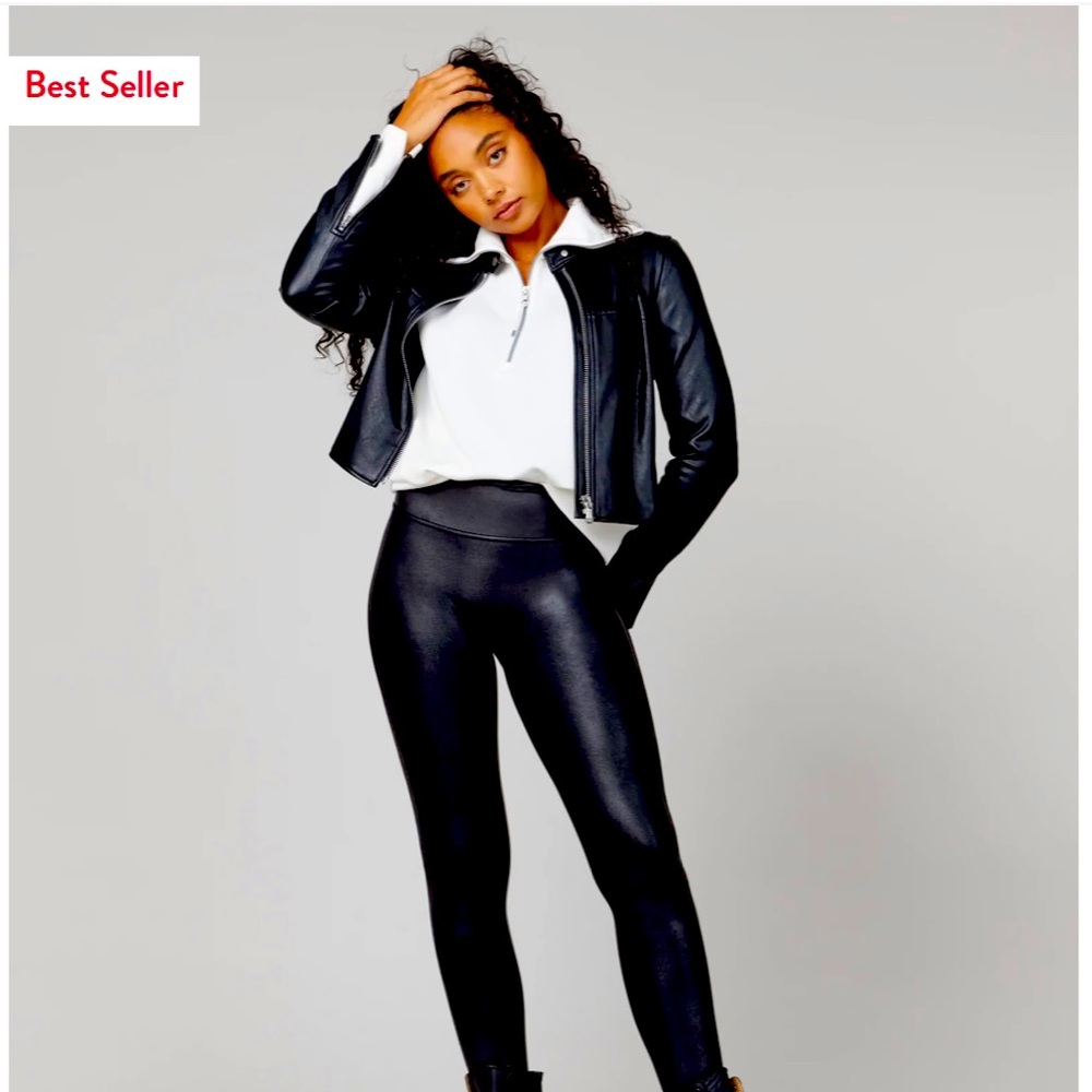 SPANX faux leather leggings. Perfect condition.